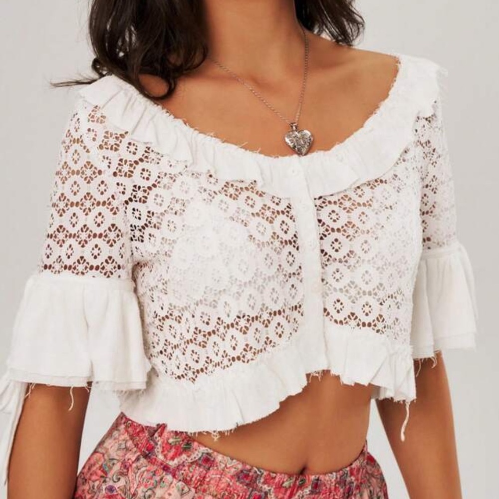 White Lace Women's Top